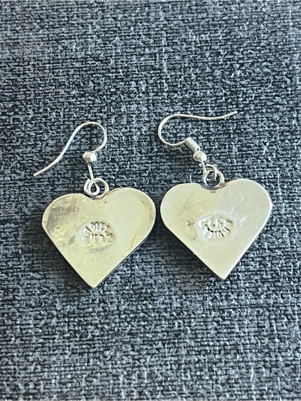 Four pairs of sterling tone inlay earrings - Picture 2 of 5
